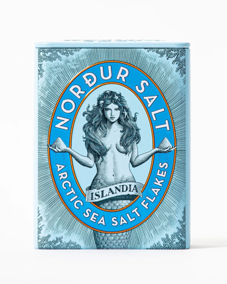 Nordur Islandsk flagesalt 250 gr i flot Tin Box